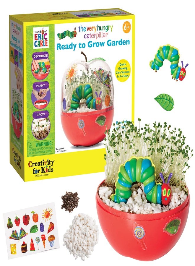 Creativity for Kids The Very Hungry Caterpillar: Ready to Grow Garden - Science Terrarium Kit Inspired from The World of Eric Carle Books, Learning & Education Gifts for Kids (Ages 6+) - Image 1
